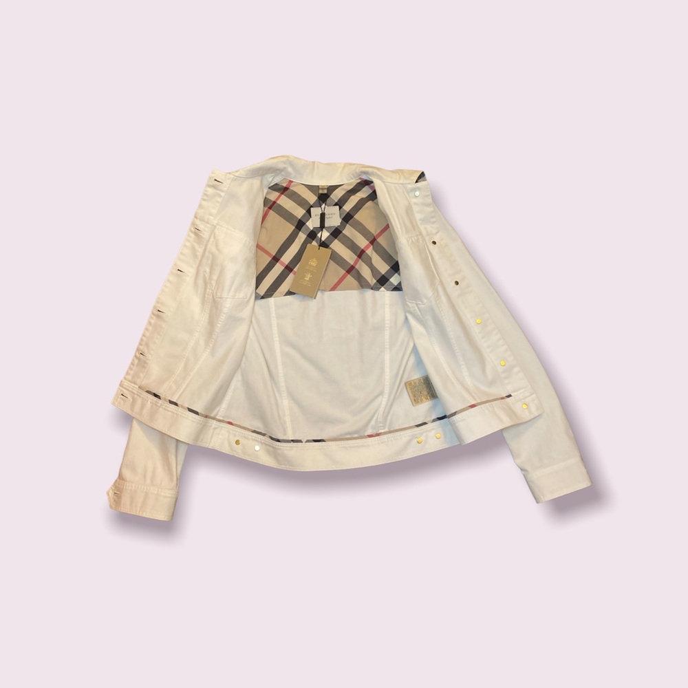 Burberry white jean jacket